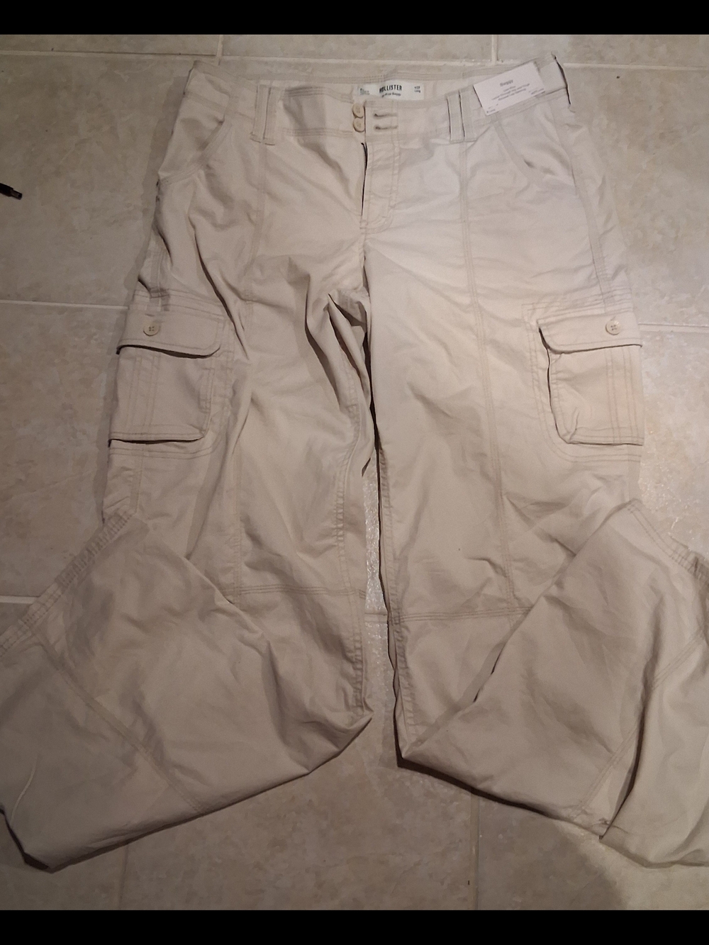 Hollister Women's Beige Cargo Trousers